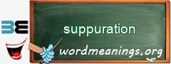 WordMeaning blackboard for suppuration